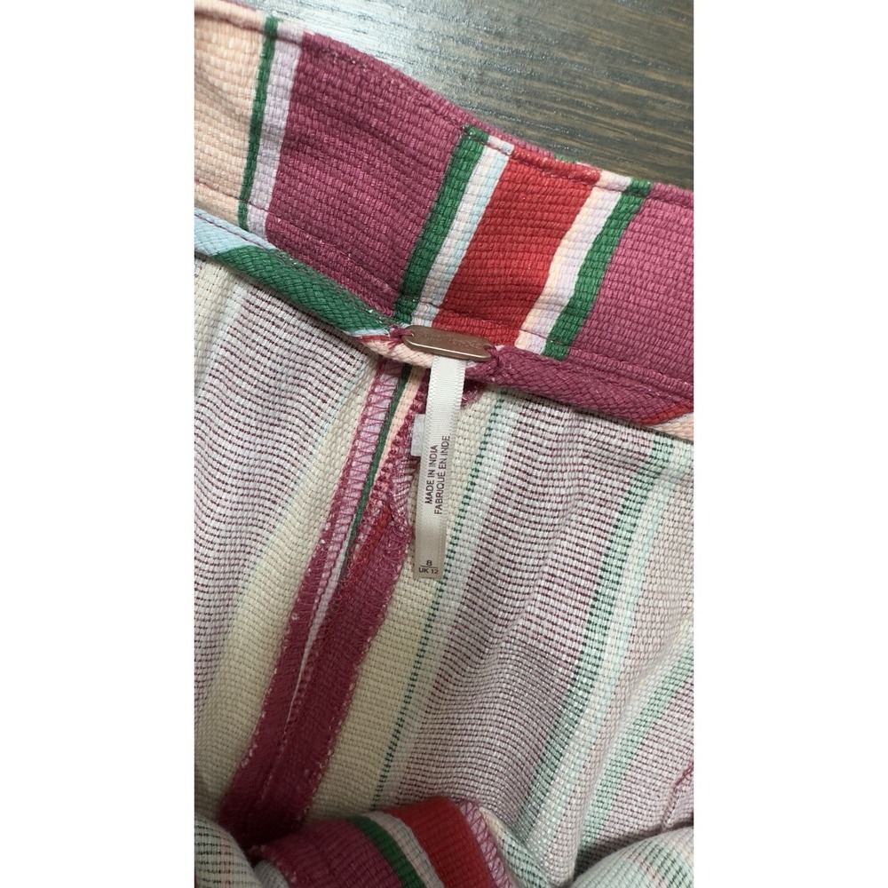 NWOT  Free People Striped La Paz  Crop Pants Boho Festival Hippie   Size US 8 - Picture 6 of 6